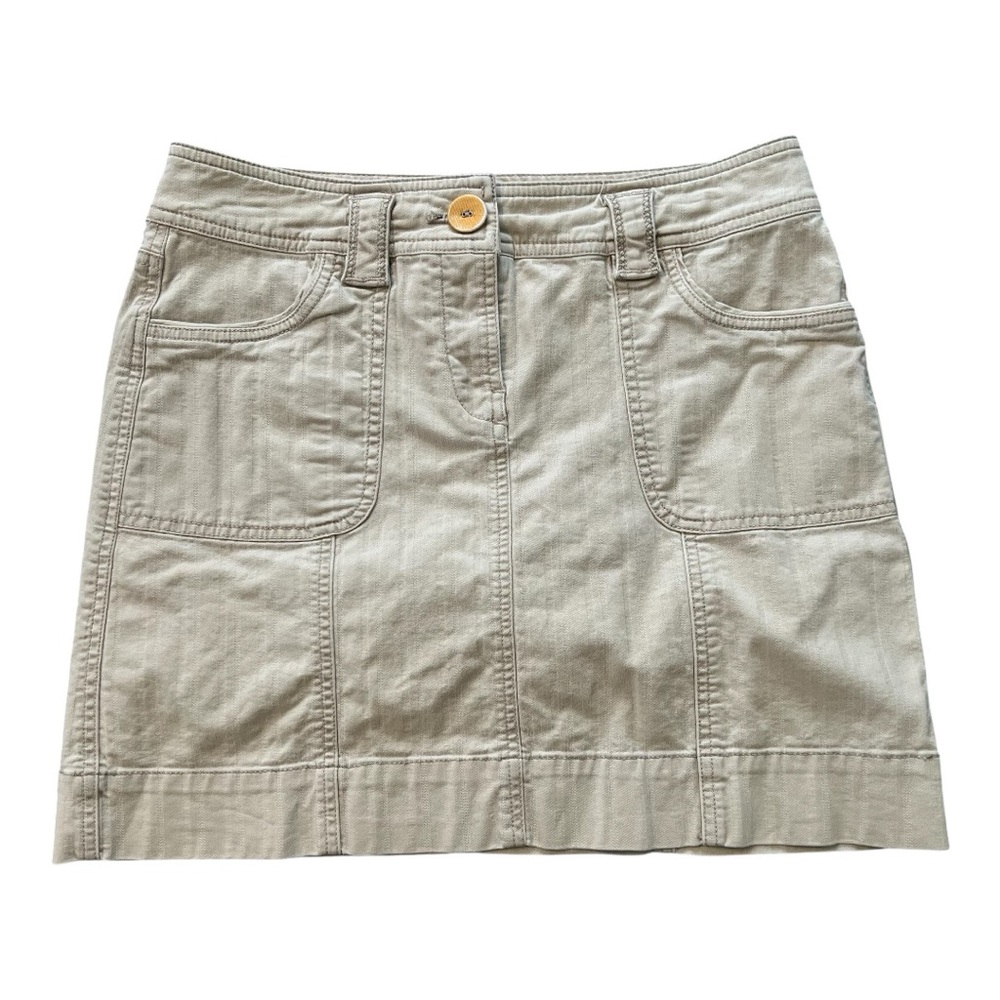 ❤️3/$15 White House Black Market BeigeMini Skirt- Size 4